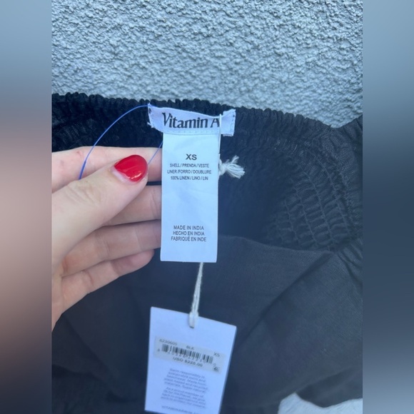 Vitamin A Cierra Cut Out Dress - Black EcoLinen New with Tags! - Picture 6 of 10